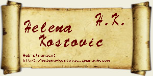 Helena Kostović vizit kartica